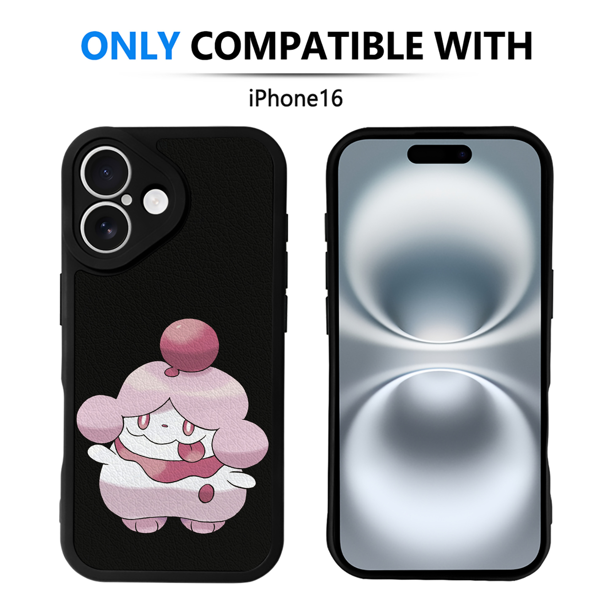 （画像用） ポケットモンスター Pokémon 【iPhone 16シリーズ対応】シリコンスマホケース（レザー調） 材質：シリコン